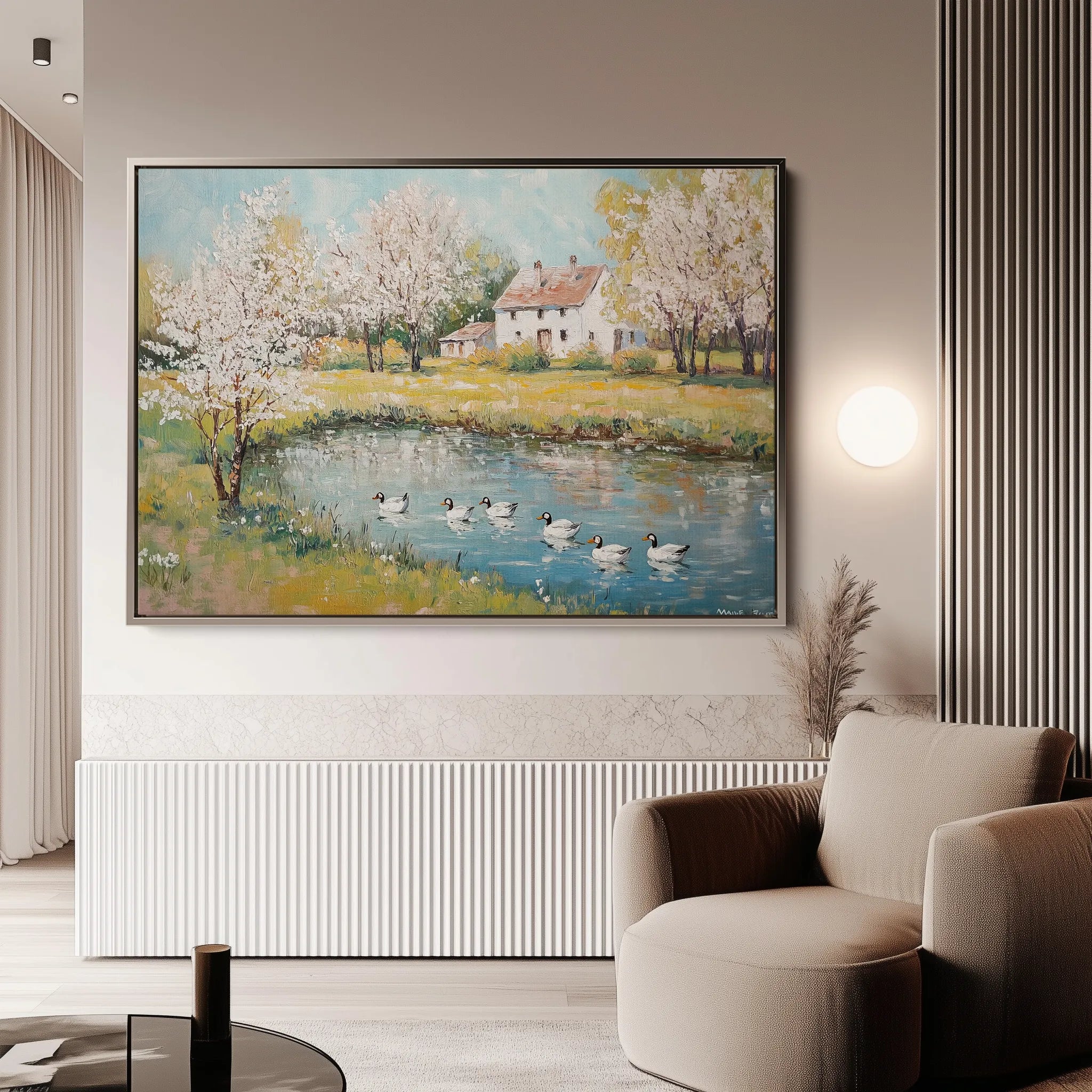 Landscape 222 Canvas Art 18" x 24" / 45 x 60 cm / Black