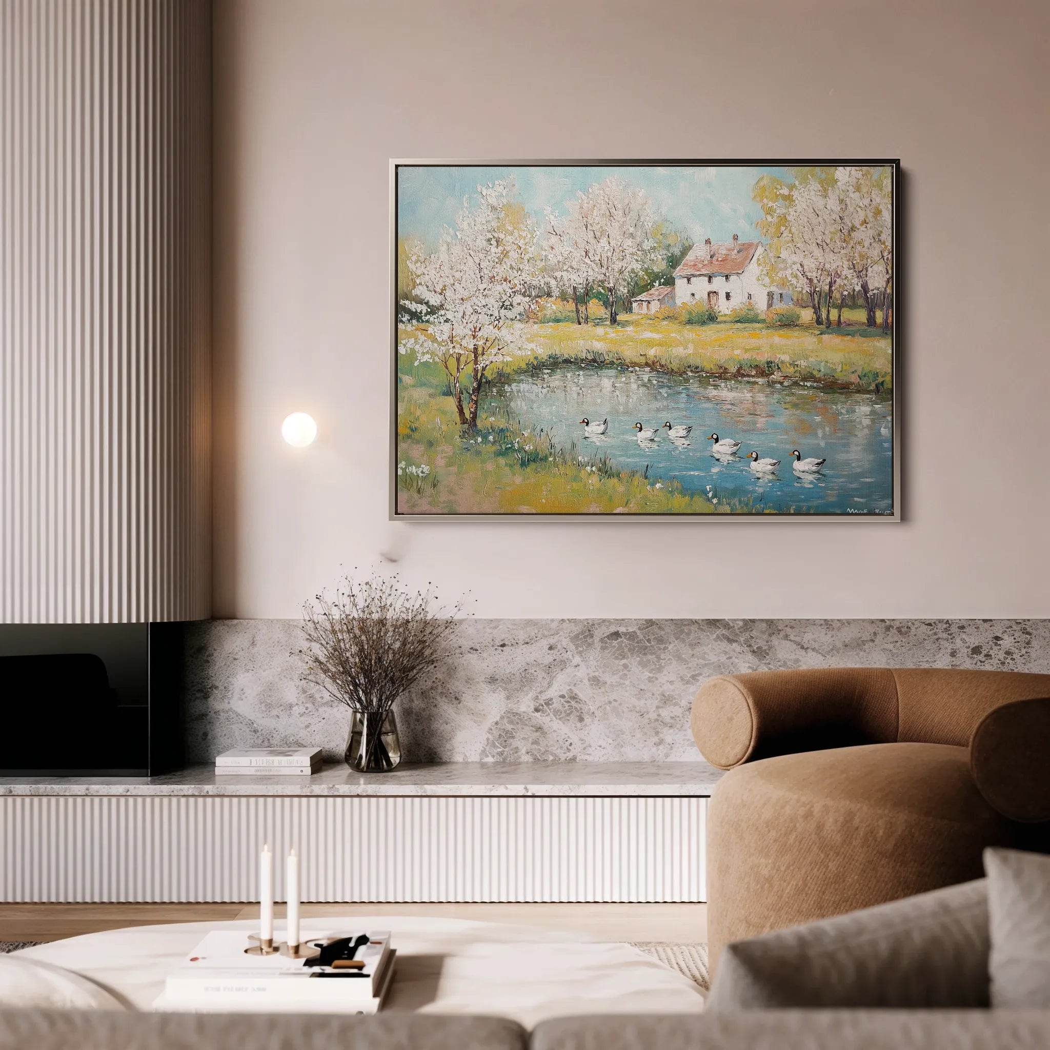 Landscape 222 Canvas Art 18" x 24" / 45 x 60 cm / Black