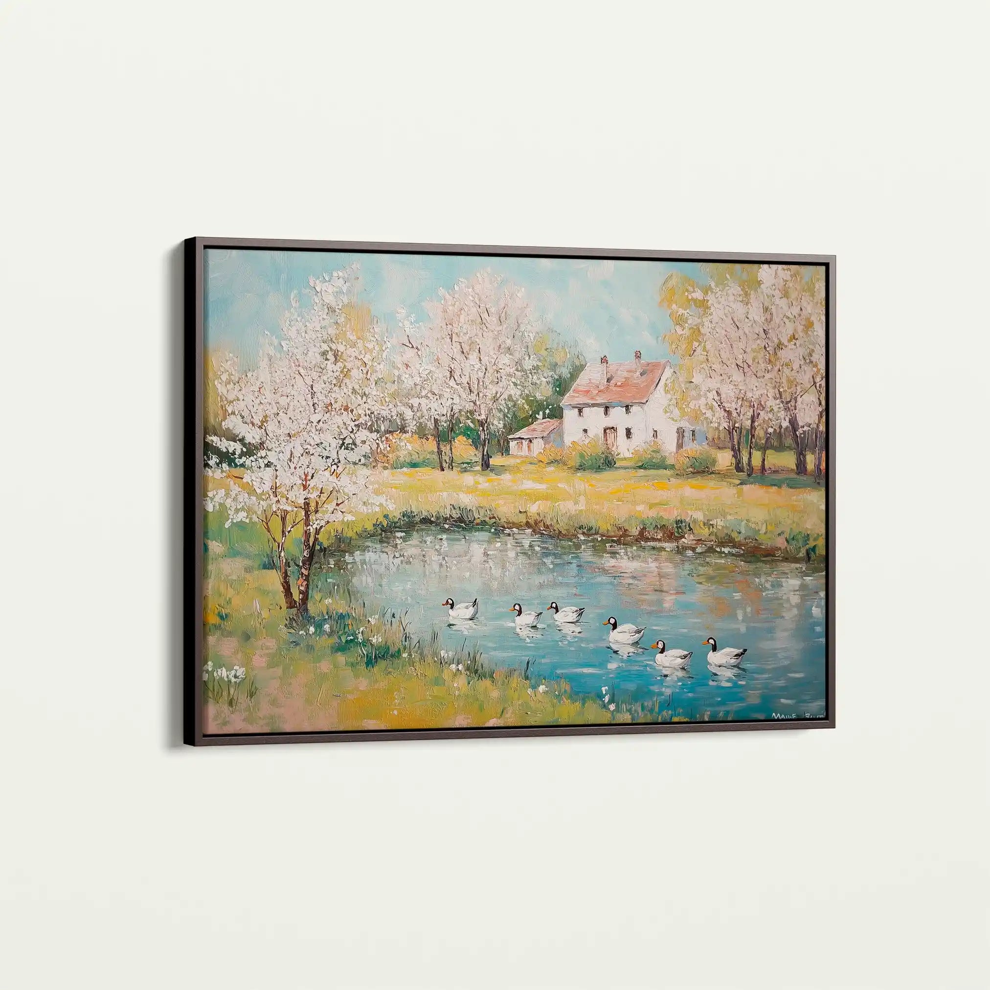Landscape 222 Canvas Art 60 x 40 cm / Black