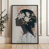 Portrait 222 Canvas Art 18" x 24" / 45 x 60 cm / Black