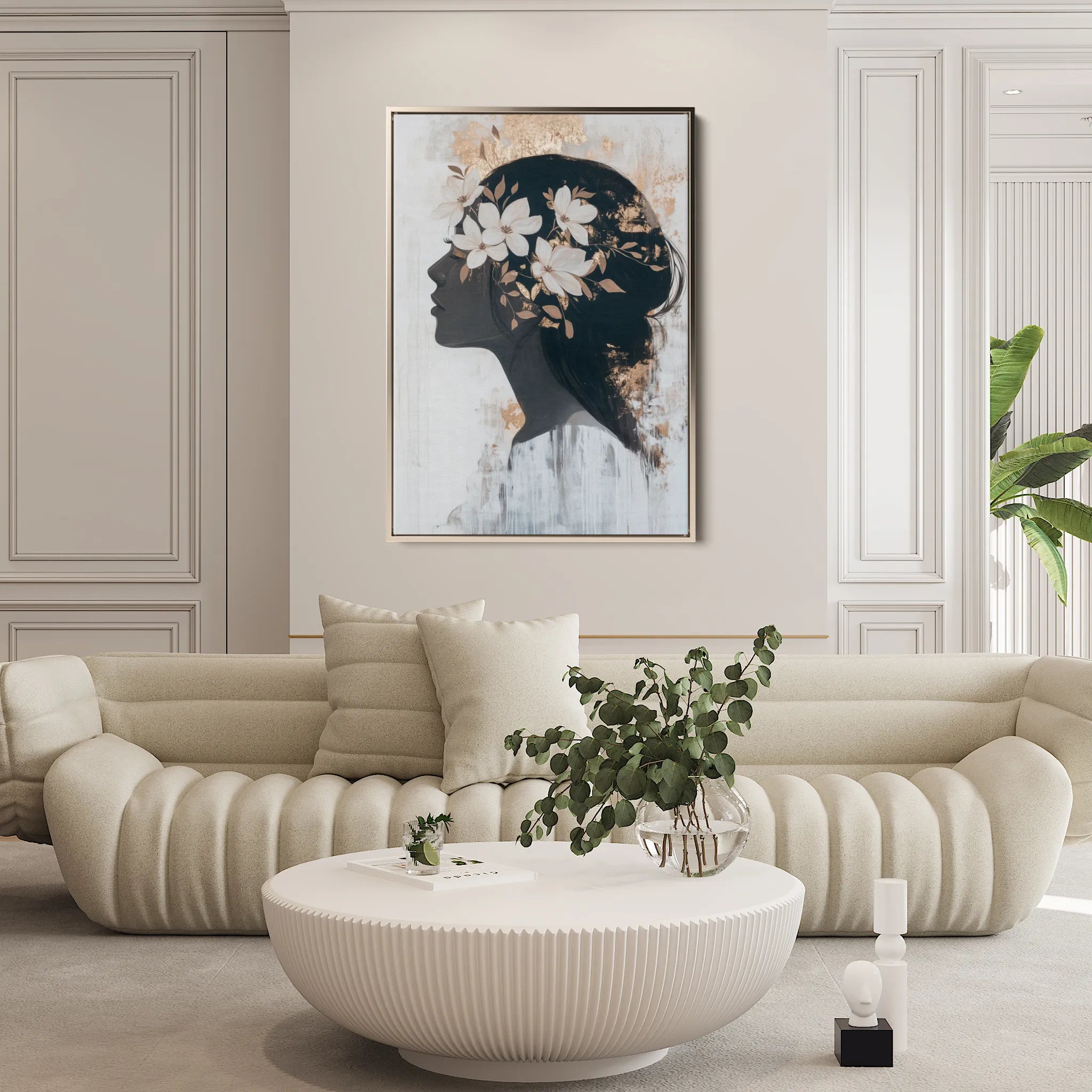 Portrait 222 Canvas Art 18" x 24" / 45 x 60 cm / Black