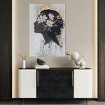 Portrait 222 Canvas Art 18" x 24" / 45 x 60 cm / Black