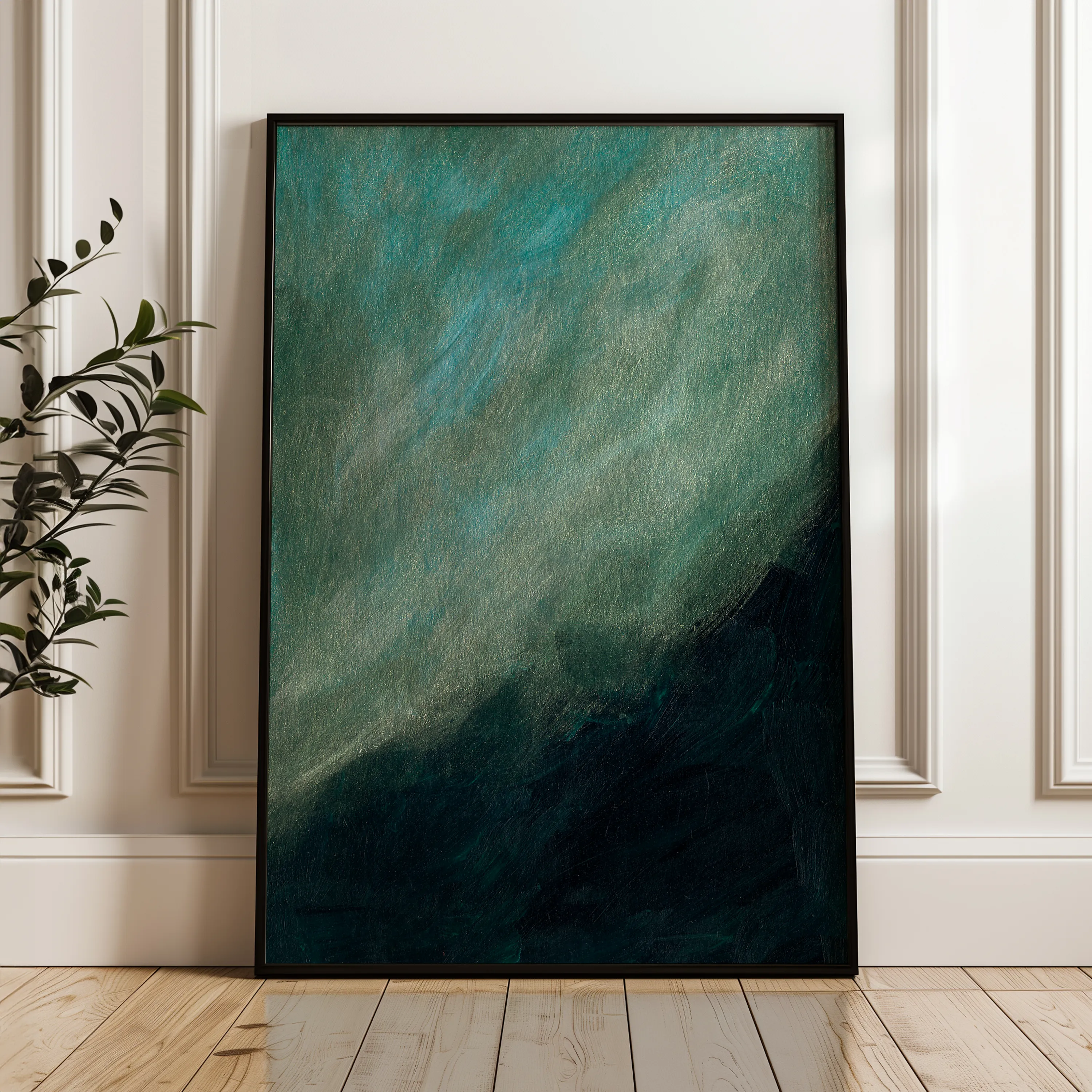 Abstract 223 Canvas Art 18" x 24" / 45 x 60 cm / Black