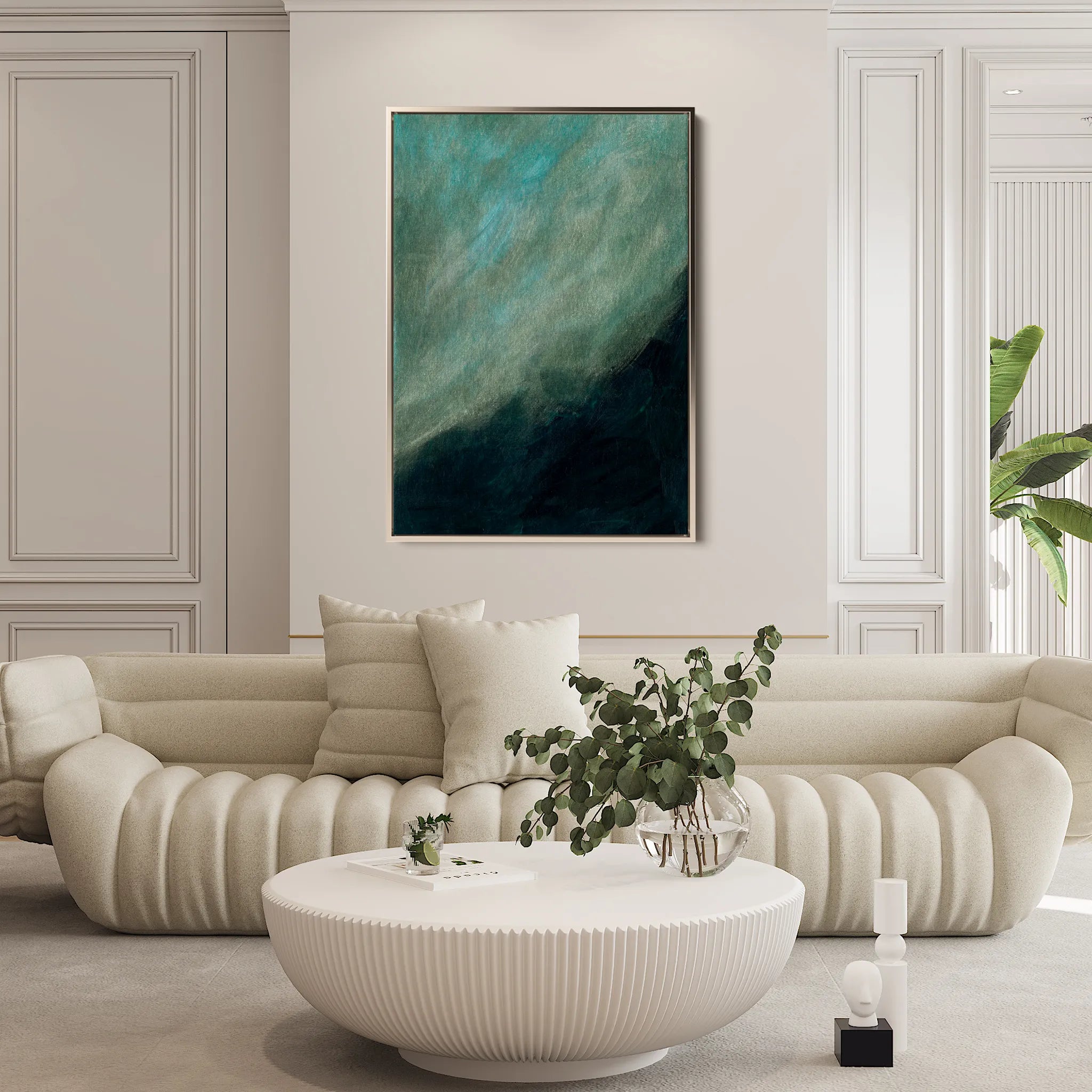 Abstract 223 Canvas Art 18" x 24" / 45 x 60 cm / Black