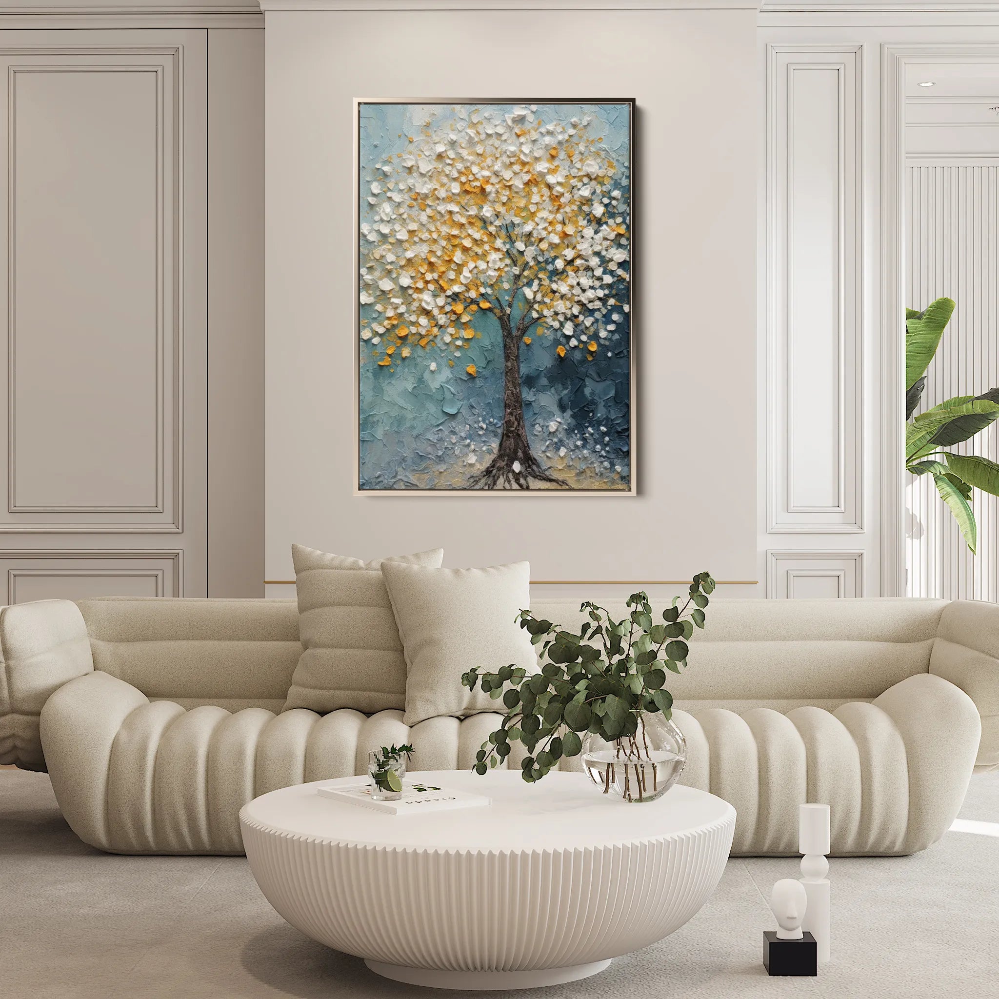 Floral 223 Canvas Art 18" x 24" / 45 x 60 cm / Black