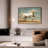 Horses 223 Canvas Art 18" x 24" / 45 x 60 cm / Black