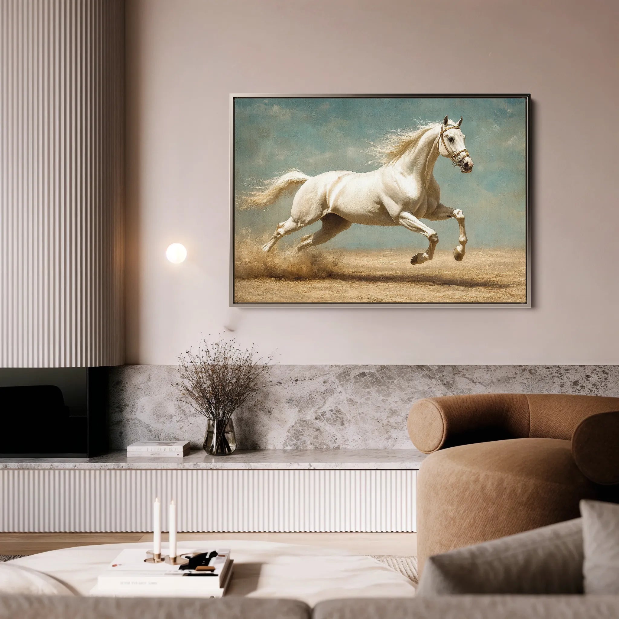 Horses 223 Canvas Art 18" x 24" / 45 x 60 cm / Black