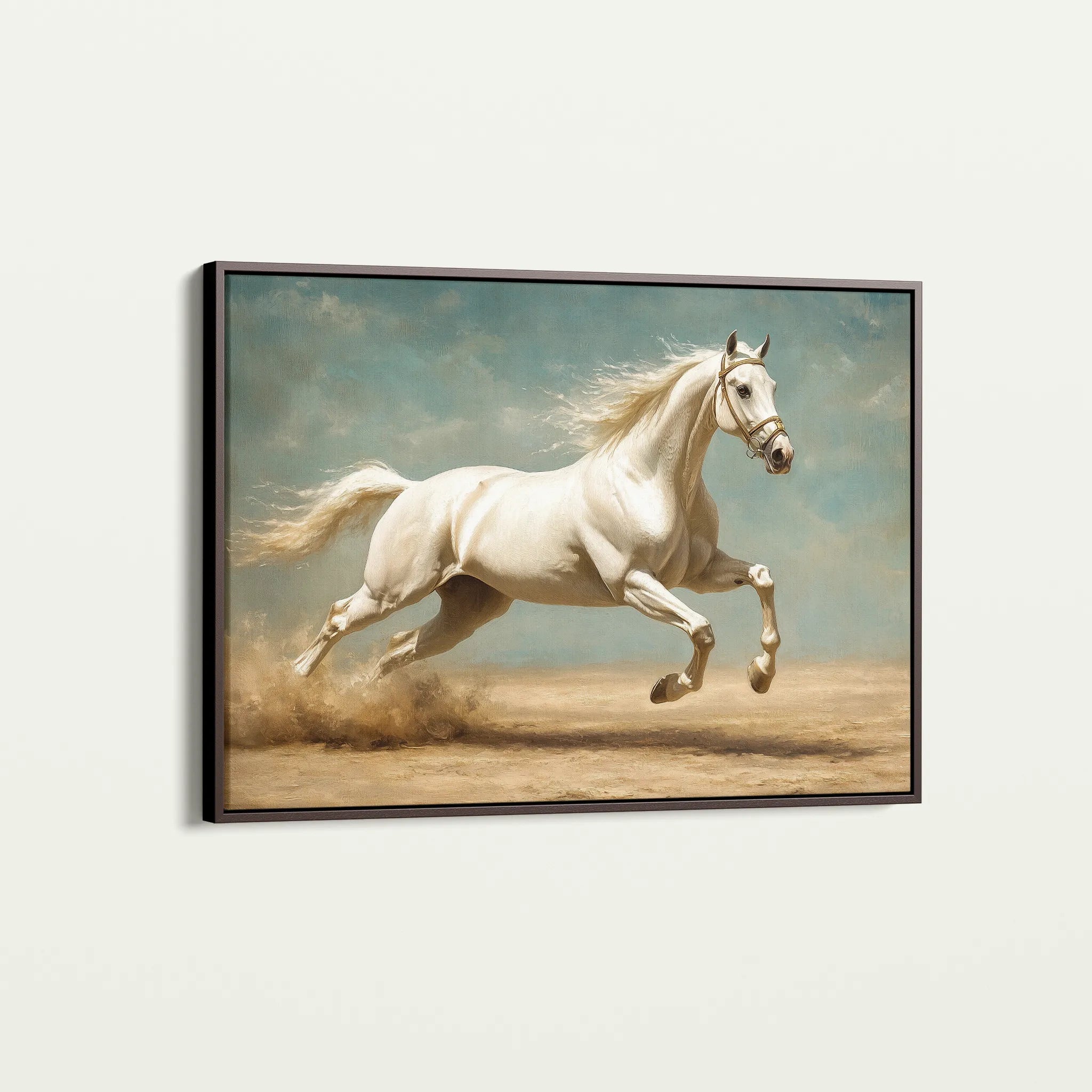 Horses 223 Canvas Art 18" x 24" / 45 x 60 cm / Black