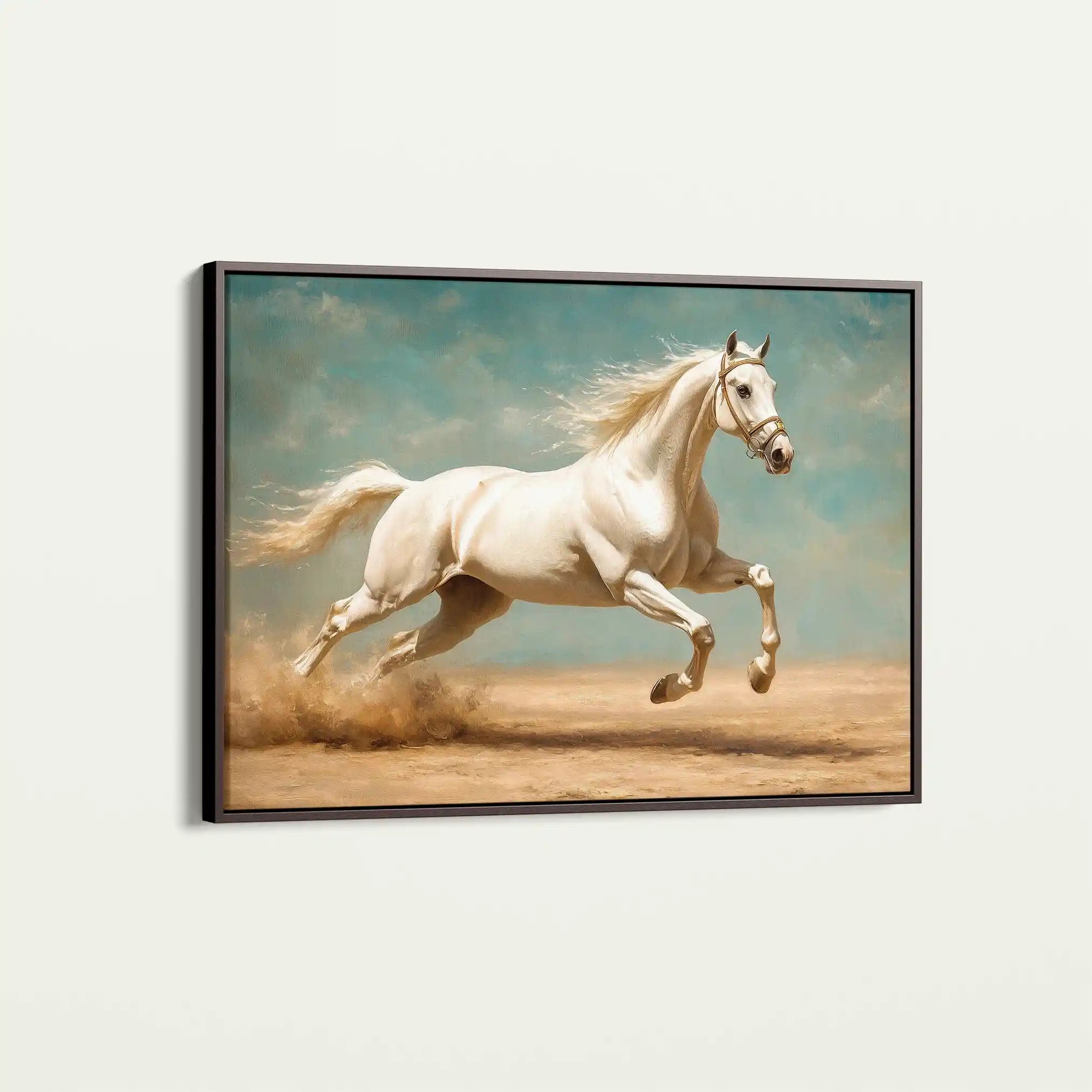 Horses 223 Canvas Art 60 x 40 cm / Black
