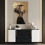 Portrait 223 Canvas Art 18" x 24" / 45 x 60 cm / Black