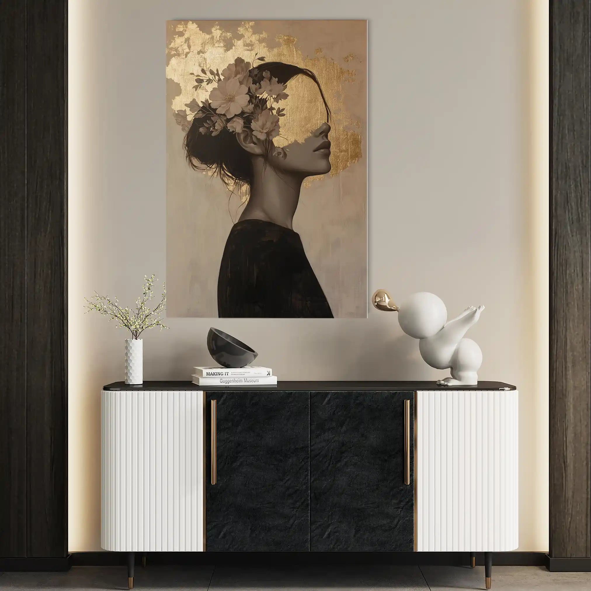 Portrait 223 Canvas Art 60 x 40 cm / Black