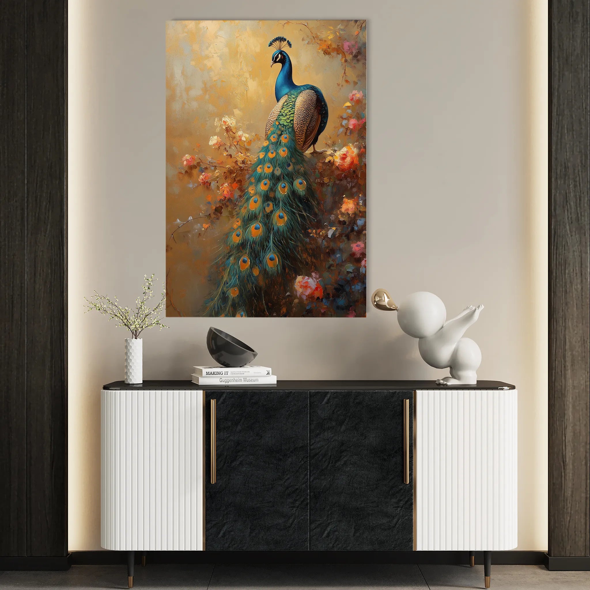 Animals 224 Canvas Art 18" x 24" / 45 x 60 cm / Black