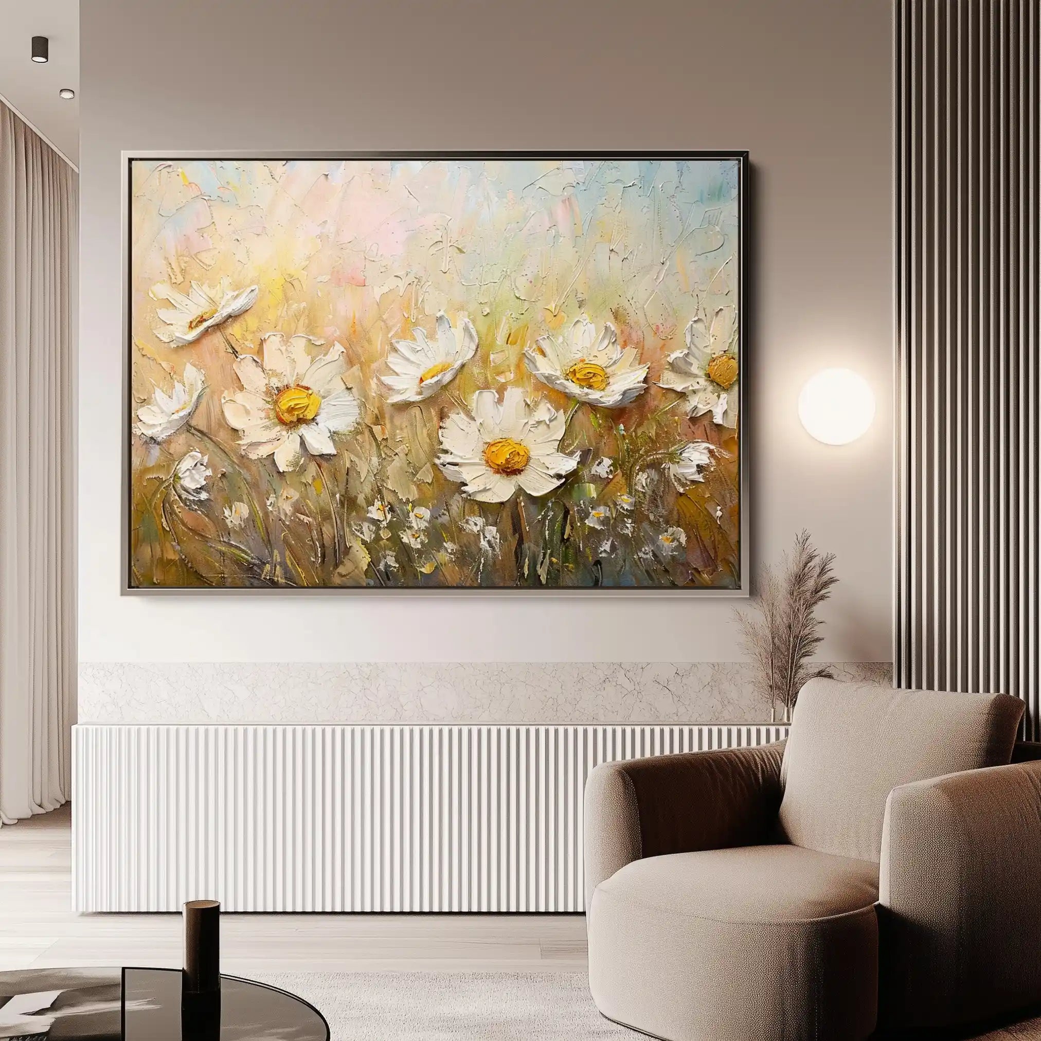 Floral 224 Canvas Art 60 x 40 cm / Black