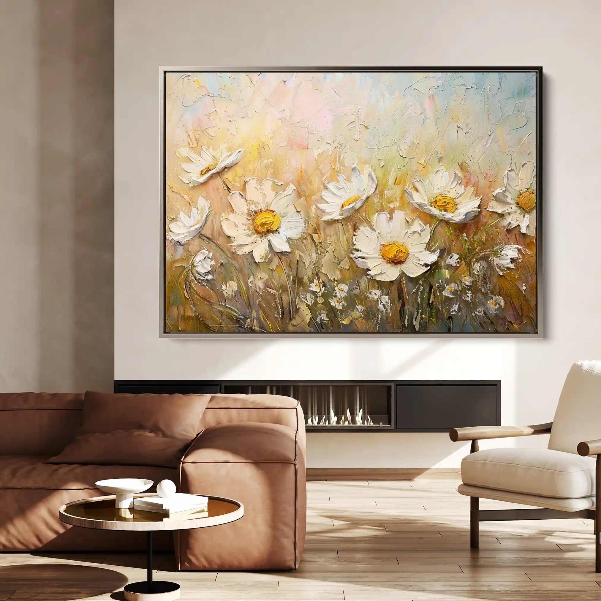 Floral 224 Canvas Art 60 x 40 cm / Black