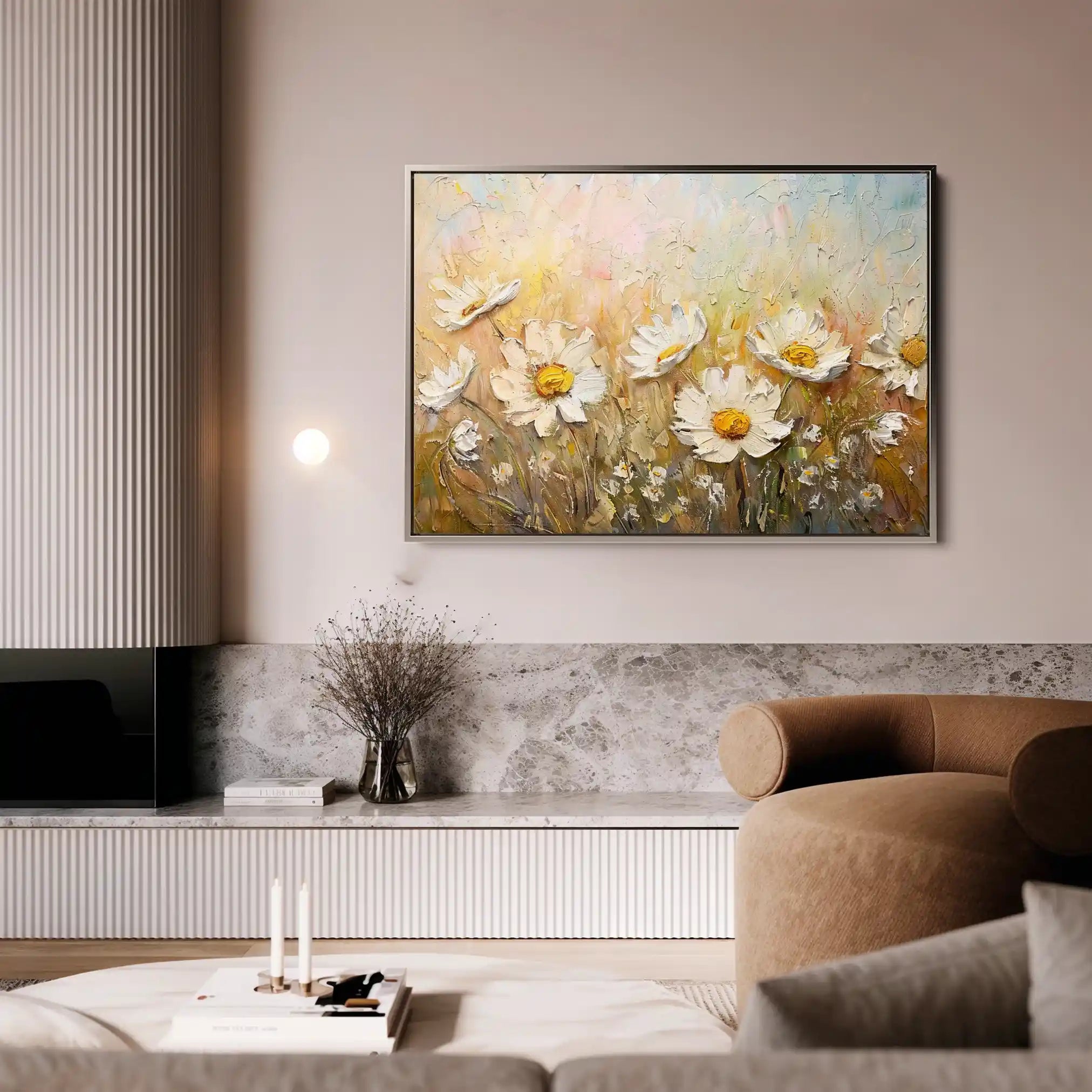 Floral 224 Canvas Art 60 x 40 cm / Black