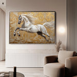 Horses 224 Canvas Art 18" x 24" / 45 x 60 cm / Black