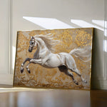 Horses 224 Canvas Art 18" x 24" / 45 x 60 cm / Black
