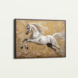 Horses 224 Canvas Art 18" x 24" / 45 x 60 cm / Black