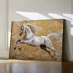 Horses 224 Canvas Art 60 x 40 cm / Black