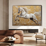Horses 224 Canvas Art 60 x 40 cm / Black