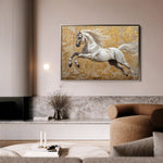 Horses 224 Canvas Art 60 x 40 cm / Black
