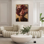 Portrait 224 Canvas Art 18" x 24" / 45 x 60 cm / Black