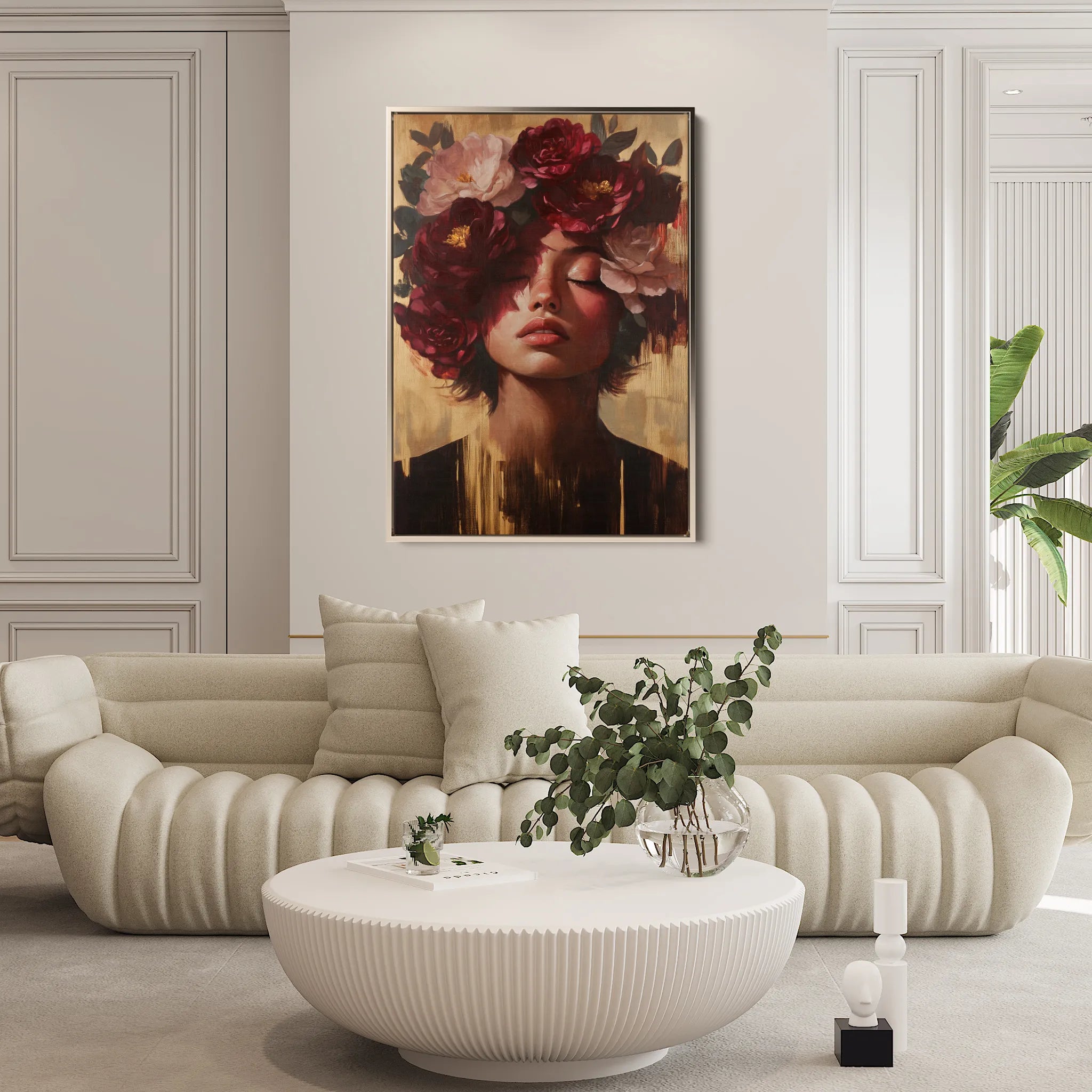 Portrait 224 Canvas Art 18" x 24" / 45 x 60 cm / Black