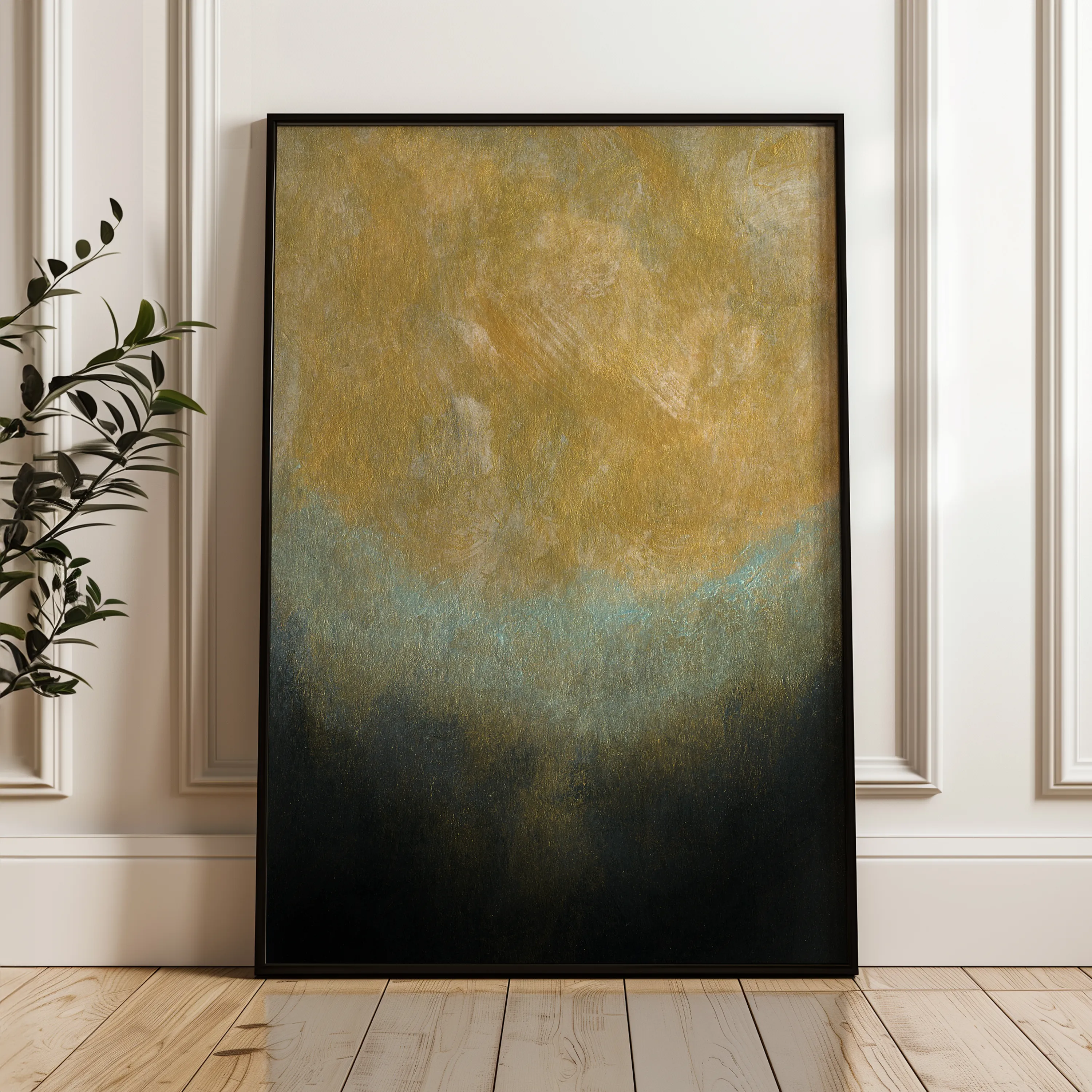 Abstract 225 Canvas Art 18" x 24" / 45 x 60 cm / Black