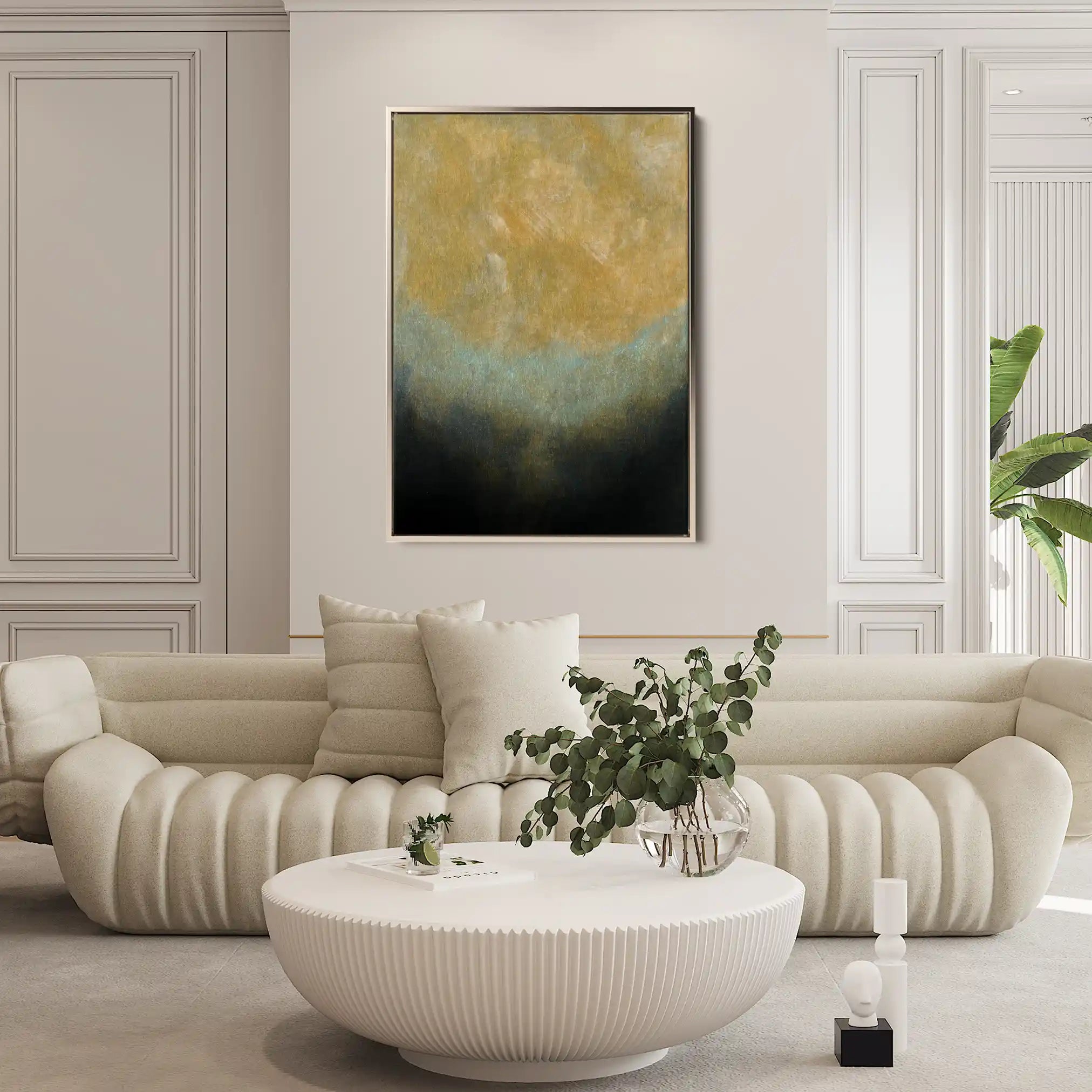 Abstract 225 Canvas Art 18" x 24" / 45 x 60 cm / Black