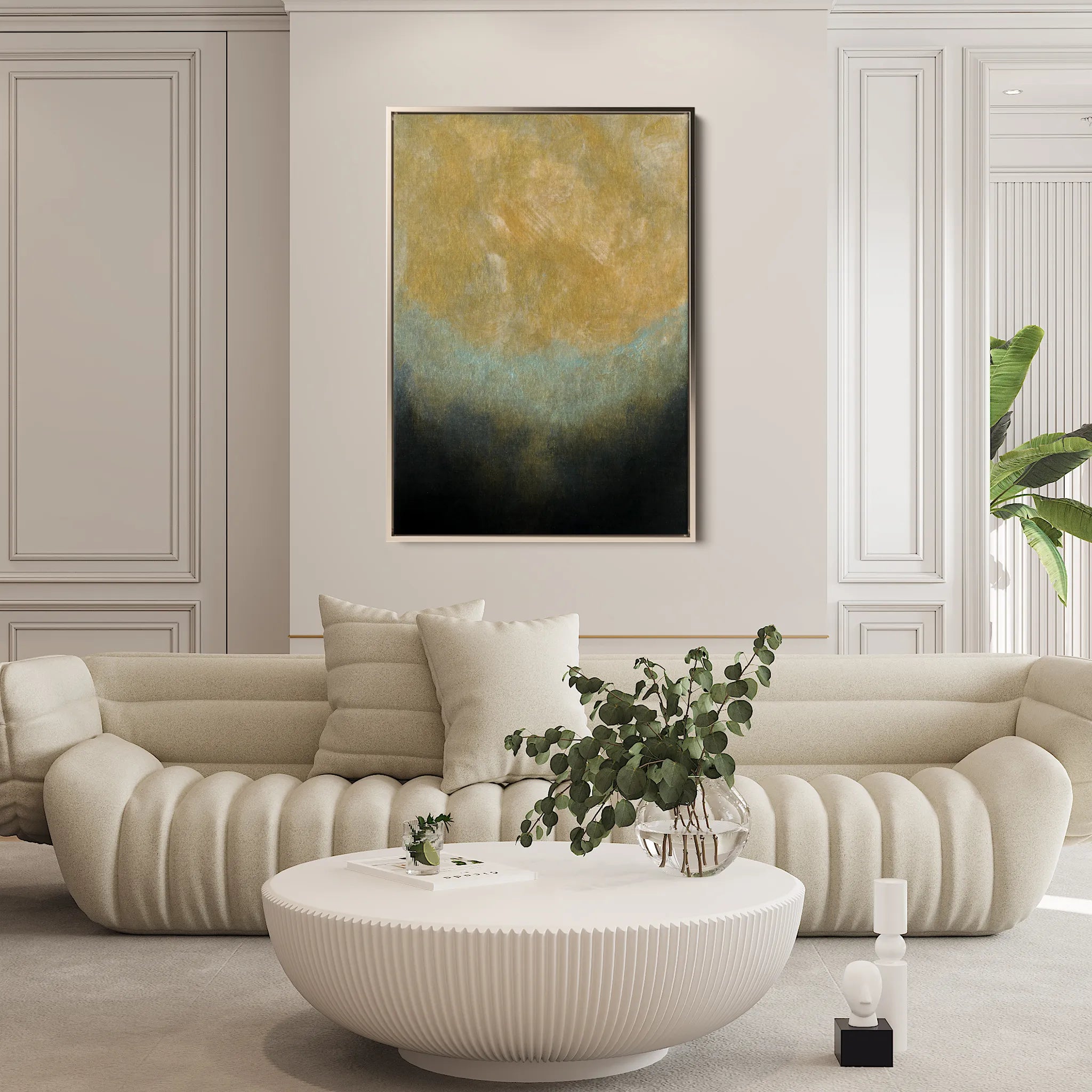 Abstract 225 Canvas Art 18" x 24" / 45 x 60 cm / Black