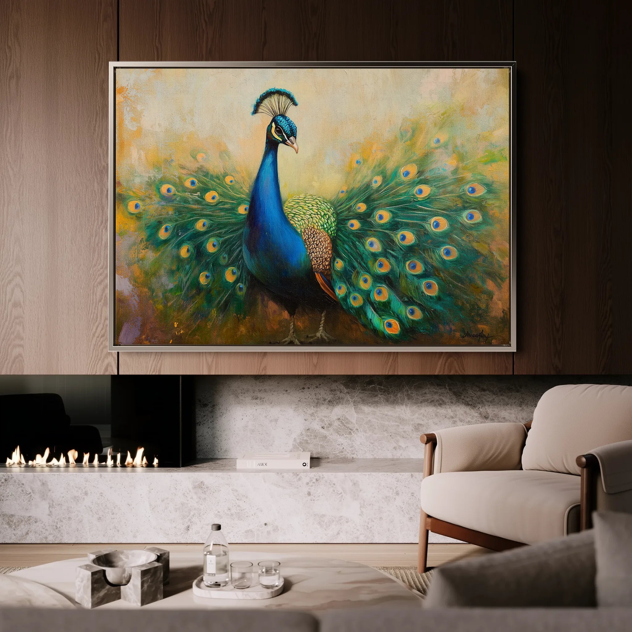 Animals 225 Canvas Art 18" x 24" / 45 x 60 cm / Black