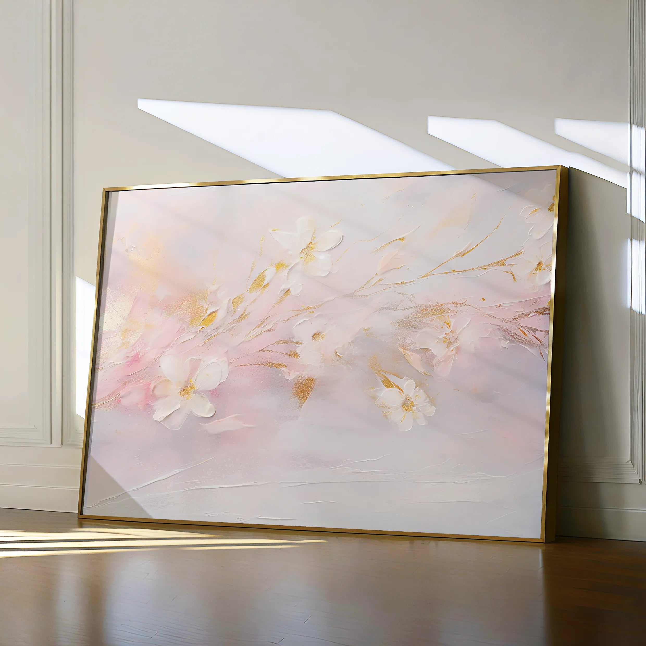 Floral 225 Canvas Art 18" x 24" / 45 x 60 cm / Black
