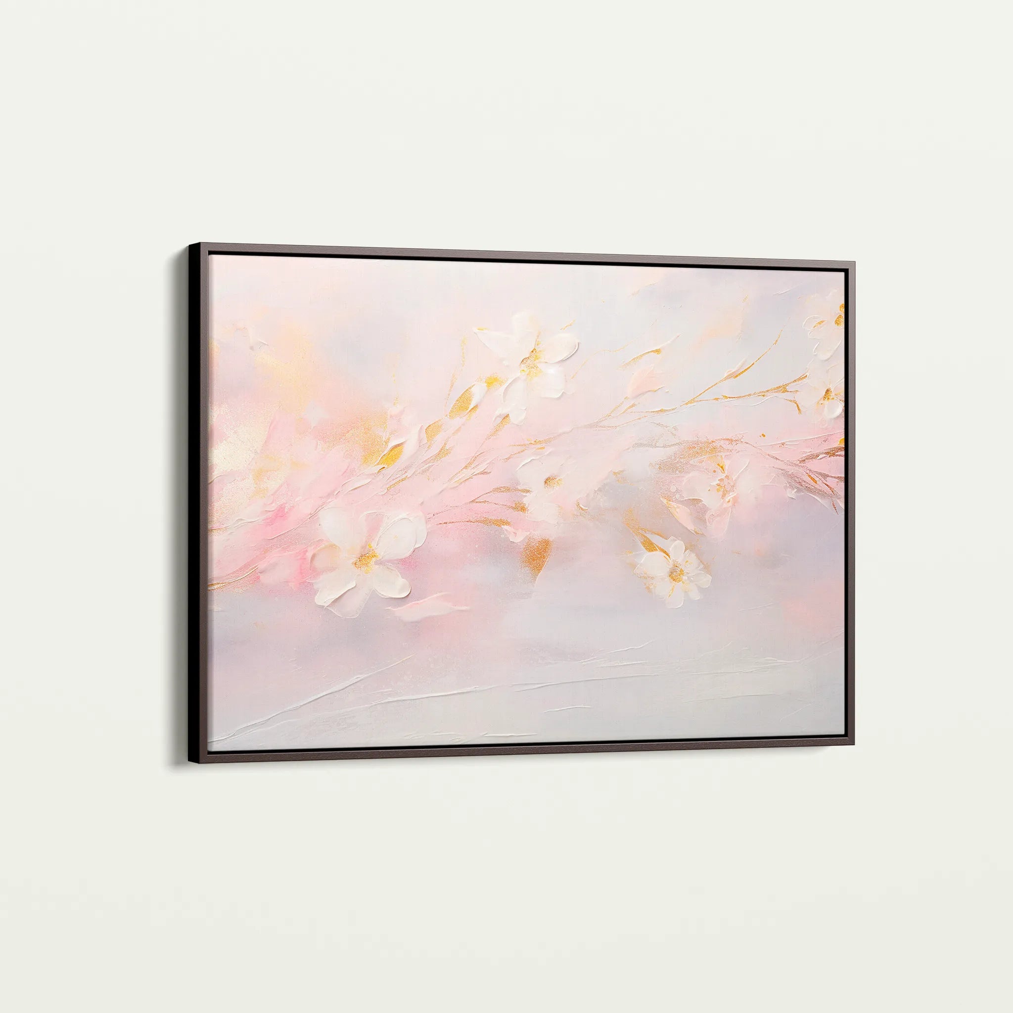 Floral 225 Canvas Art 18" x 24" / 45 x 60 cm / Black