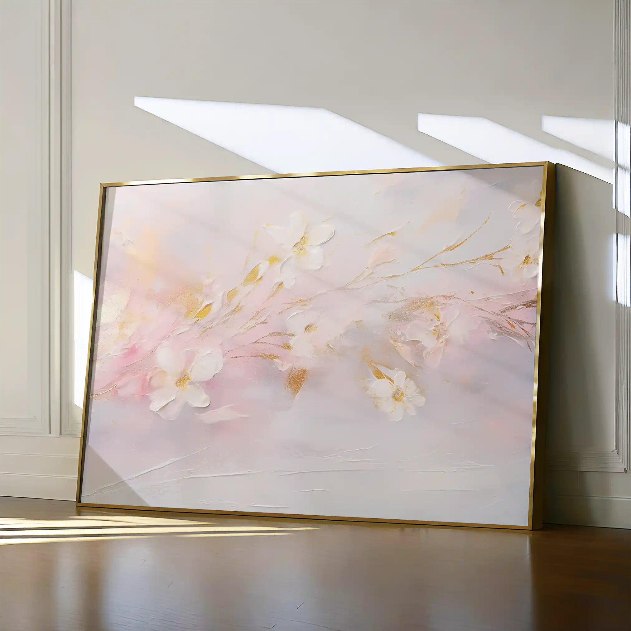 Floral 225 Canvas Art 60 x 40 cm / Black