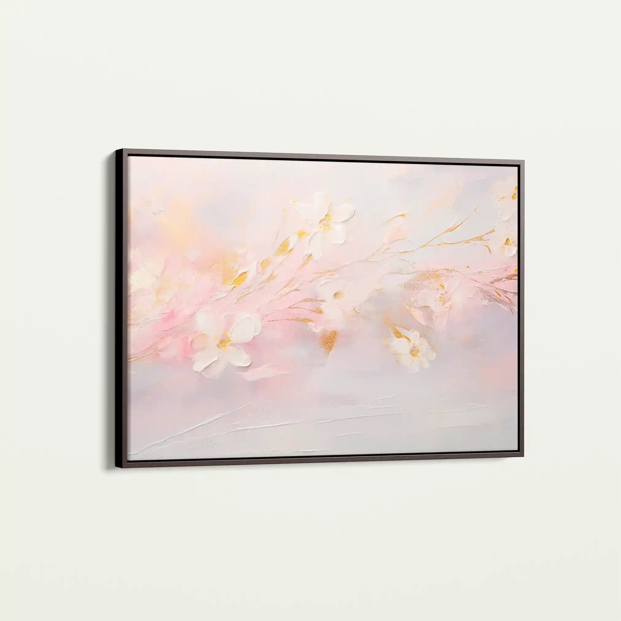 Floral 225 Canvas Art 60 x 40 cm / Black