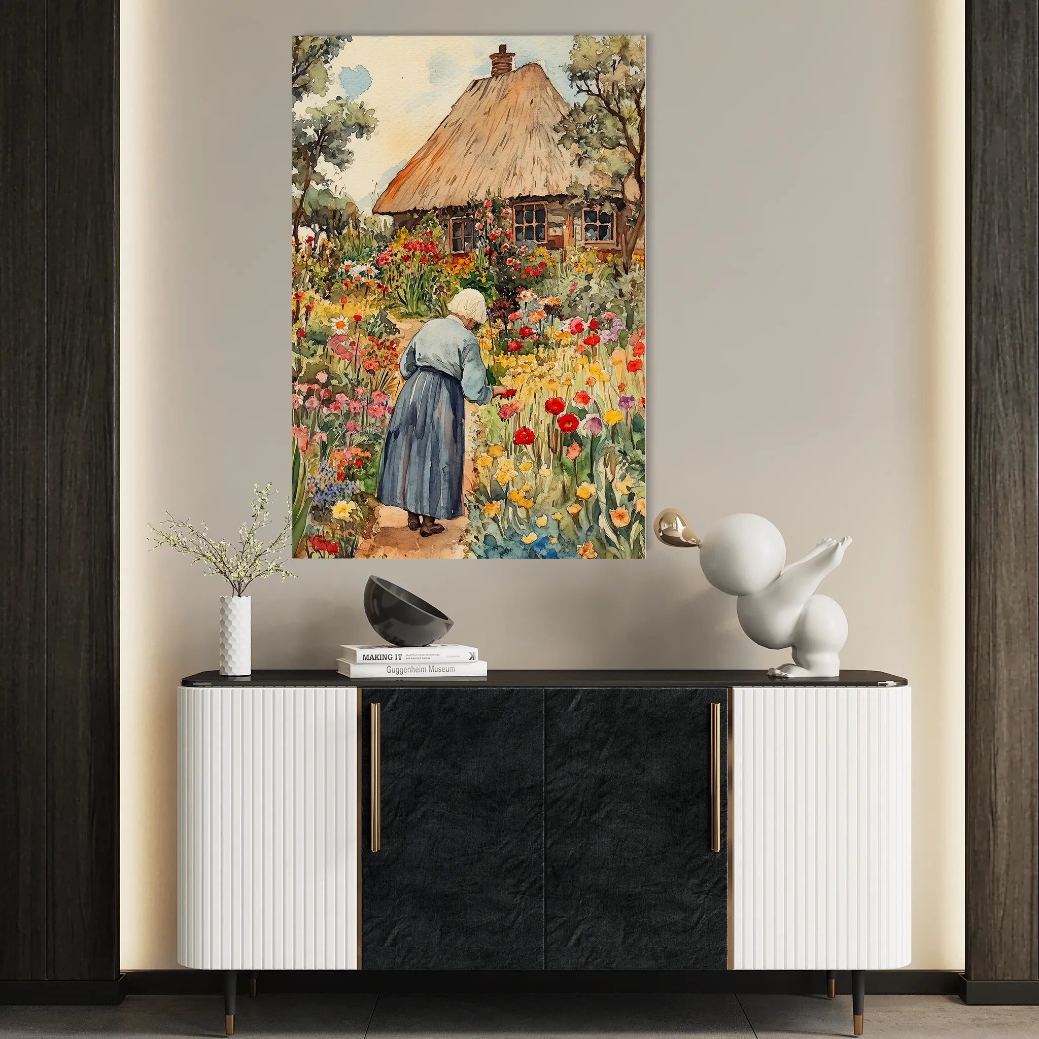 Landscape 225 Canvas Art 18" x 24" / 45 x 60 cm / Black