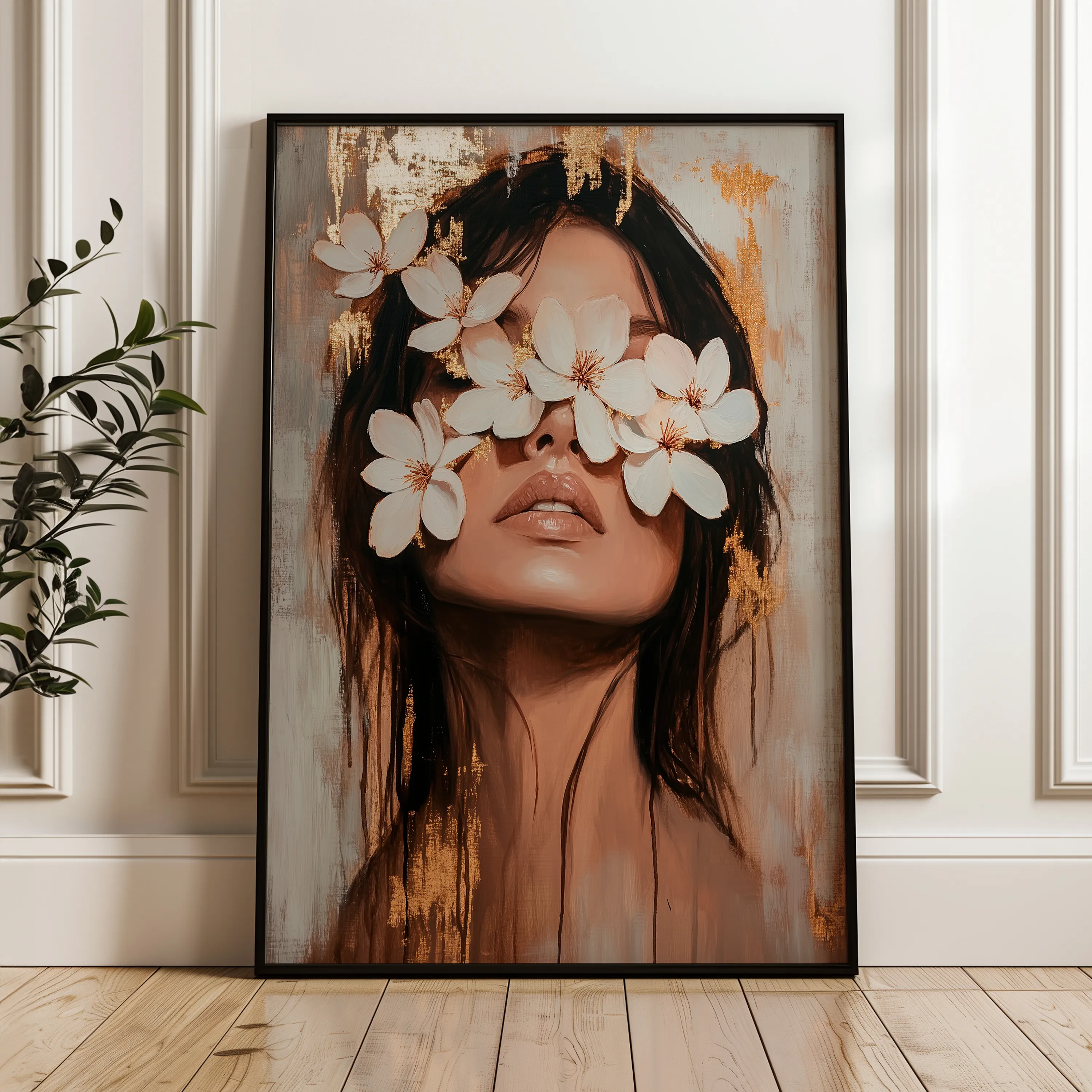 Portrait 225 Canvas Art 18" x 24" / 45 x 60 cm / Black