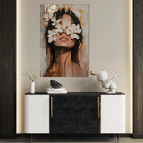 Portrait 225 Canvas Art 18" x 24" / 45 x 60 cm / Black