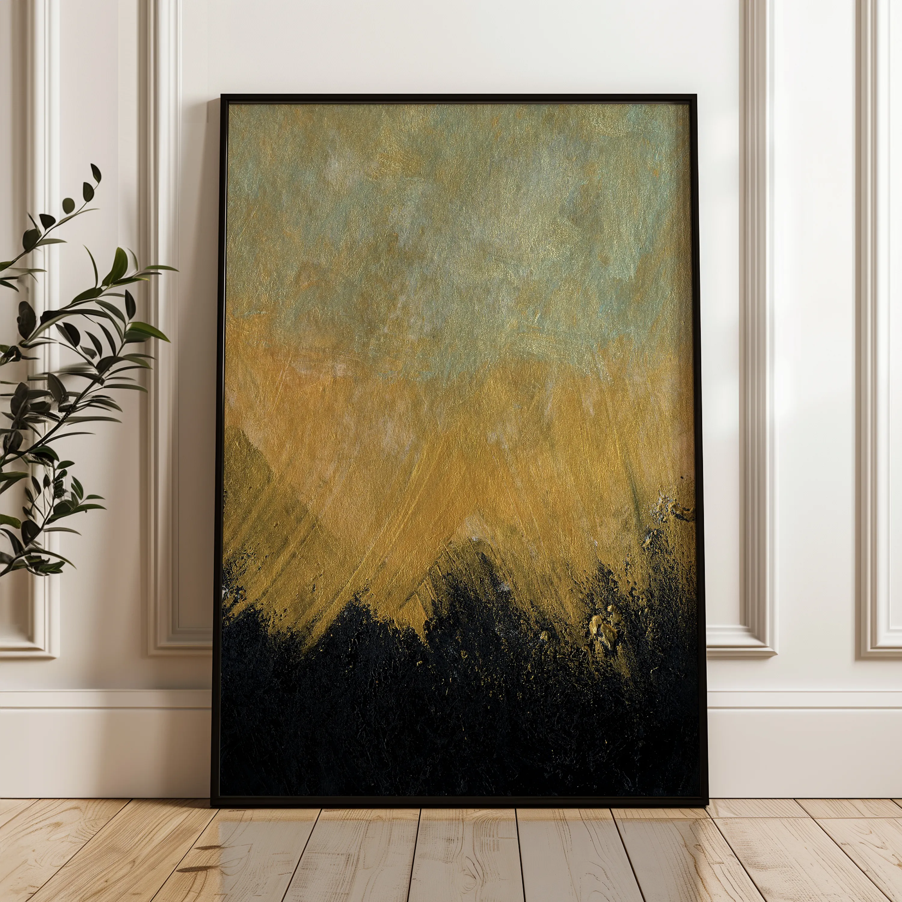 Abstract 226 Canvas Art 18" x 24" / 45 x 60 cm / Black