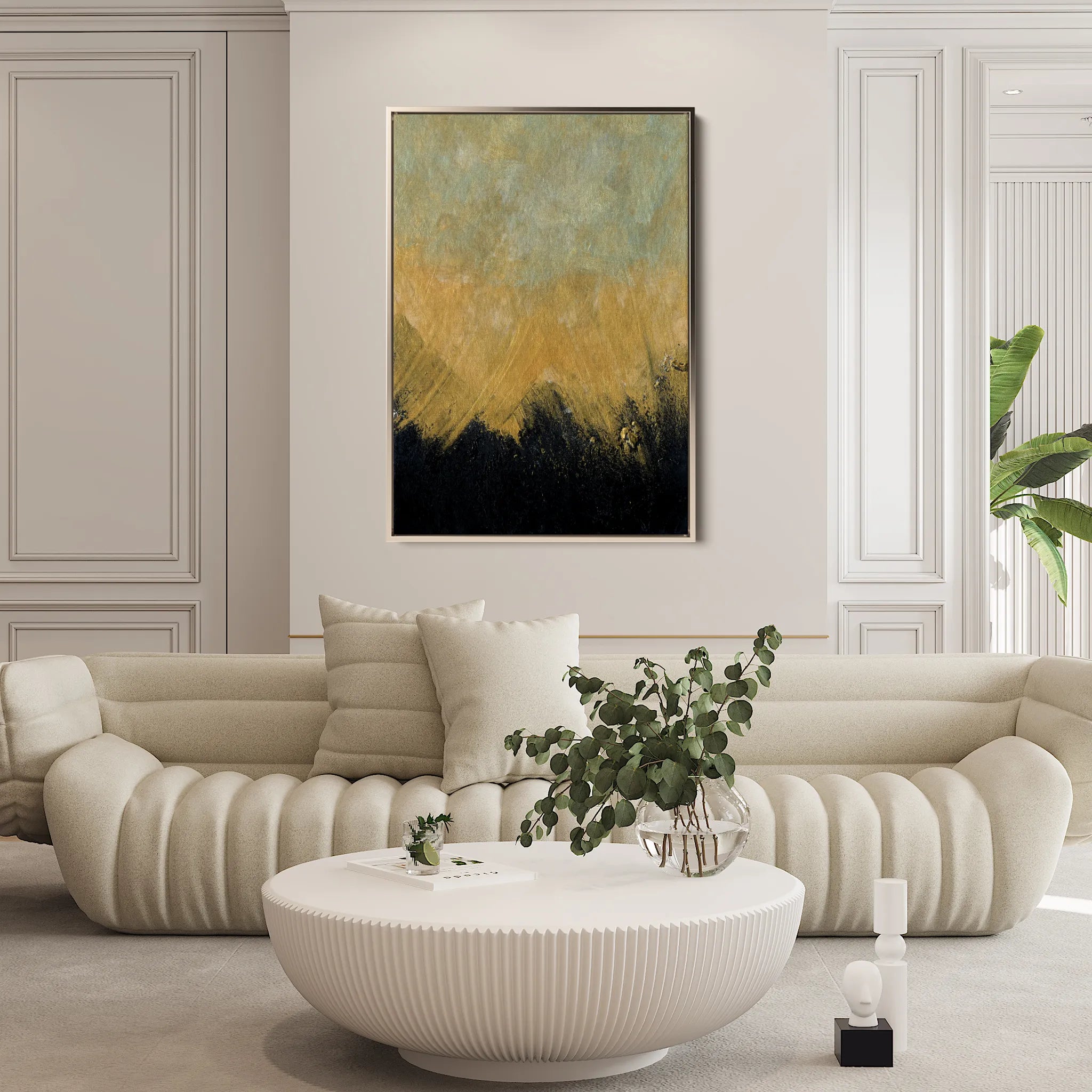 Abstract 226 Canvas Art 18" x 24" / 45 x 60 cm / Black