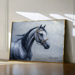 Horses 226 Canvas Art 18" x 24" / 45 x 60 cm / Black