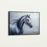 Horses 226 Canvas Art 18" x 24" / 45 x 60 cm / Black