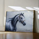 Horses 226 Canvas Art 60 x 40 cm / Black
