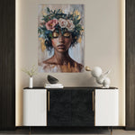 Portrait 226 Canvas Art 18" x 24" / 45 x 60 cm / Black