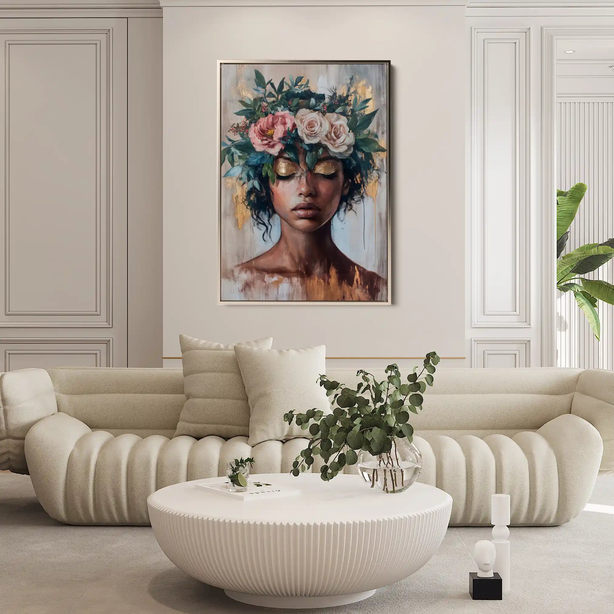 Portrait 226 Canvas Art 60 x 40 cm / Black
