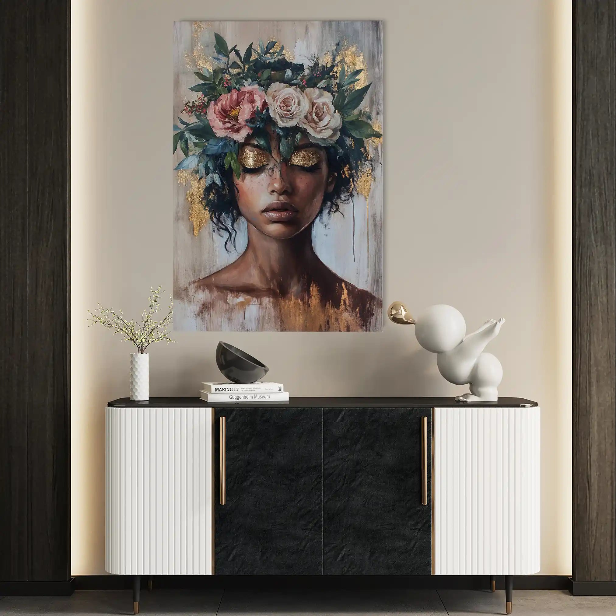 Portrait 226 Canvas Art 60 x 40 cm / Black