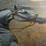 Horses 227 Canvas Art 18" x 24" / 45 x 60 cm / Black
