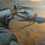 Horses 227 Canvas Art 60 x 40 cm / Black