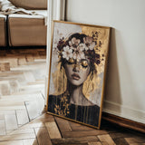 Portrait 227 Canvas Art 18" x 24" / 45 x 60 cm / Black