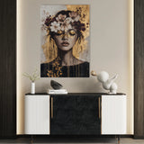 Portrait 227 Canvas Art 18" x 24" / 45 x 60 cm / Black